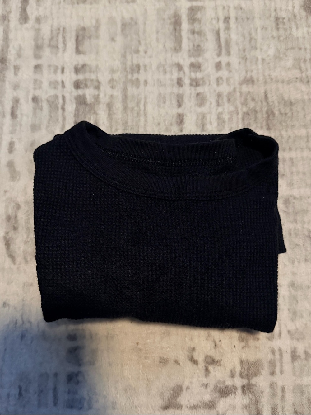 Old Navy Men's Black Waffle-Knit Crewneck Sweater